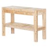 2 Tier Adjustable Cedar Wood Multipurpose Storage Shelves - Made In USA