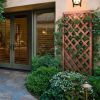 6-Foot Outdoor Garden Trellis with Classic Lattice in Brown Pine Wood