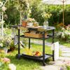 Outdoor bar cart, barbecue table
