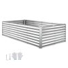 Galvanized Raised Garden Bed, 8 x 4 x 2 ft, Rectangular Metal Planter Box Kit Outdoor, Bottomless Elevated Planting Box with Gloves
