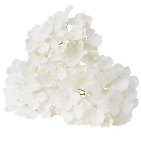 Artificial Flowers, 305 pcs Real Looking White Silk Fake Hydrangea Bulk, White Faux Bridal Shower with Stems for DIY Wedding Bouquets
