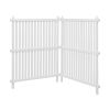 2 Panels Outdoor Privacy Screen, 36 x 45 in Air Conditioner Fence with 19.7 in Ground Stakes, Pool Equipment Enclosure, Strip Vinyl Privacy Fence