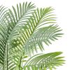 Artificial Gold Cane Palm Tree, 6.5 FT Tall Faux Plant, PE Material & Anti-Tip Tilt Protection Low-Maintenance Plant