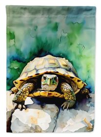 Turtles Tortoises House Flag Large Porch Sleeve Pole Decorative Outside Yard Banner Artwork Wall Hanging, Polyester, House Size, Multicolor