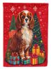 Cavalier Spaniel Holiday Christmas Garden Flag Mailbox Flag Decorative Yard Flag Banner Outside Patio Artwork Yard Flower Beds, Garden Size
