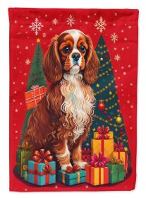 Cavalier Spaniel Holiday Christmas Garden Flag Mailbox Flag Decorative Yard Flag Banner Outside Patio Artwork Yard Flower Beds, Garden Size