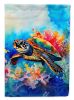 Loggerhead Sea Turtle Garden Flag Mailbox Flag Decorative Yard Flag Banner Outside Patio Artwork Yard Flower Beds, Garden Size, Multicolor