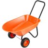 Wheelbarrow Cart, 5 Cu. Ft. Load & 397 lbs Capacity, 2 Wheels Garden Dump Cart, Garden Wagon with Handle & 10" Wide Track Wheels