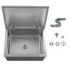 Drop in Ice Chest, 20"L x 16"W x 13"H Stainless Steel Drop in Cooler, 44.7 Quart Commercial Ice Bin with Flip Lid for Outdoor Kitchen Patio Bar