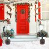 Realistic Artificial Christmas Tree with 8 LED Lighting Modes, Auto Timer, IP44 Waterproof, Battery Operated Indoor Outdoor Holiday Decor