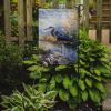 Blue Heron Garden Flag Mailbox Flag Decorative Yard Flag Banner Outside Patio Artwork Yard Flower Beds, Garden Size, Multicolor