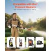 Pressure Washer Telescoping Wand, 24 ft, 4000 psi, Telescopic Spray Wand with Power Washer Extension Wands, Gutter Cleaner, Brush Head