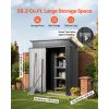 5 x 3 FT Metal Garden Shed, Storage Building with Lockable Door & 2 Louver Vents, Sloped Roof Metal Outdoor Storage Shed