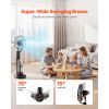Misting Fan, 3 Wind Speeds Misting Standing Fan, Mister Cooling Fans with 0.79 gal Water Tank, Remote & Panel Control, Water Cooling Fans for Indoor