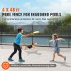 Pool Fence, 4 x 48 FT Pool Fences for Inground Pools, Removable Child Safety Pool Fencing, Easy DIY Installation Swimming Pool Fence