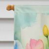 Freesias in Watercolor House Flag Large Porch Sleeve Pole Decorative Outside Yard Banner Artwork Wall Hanging, Polyester, House Size, Multicolor
