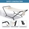 Freestanding Hammock with Stand, 600LBS Heavy Duty Outdoor Hammock Bed with Soft Pillow & Storage Bag, Beige