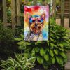 Yorkshire Terrier Hippie Dawg Garden Flag Mailbox Flag Decorative Yard Flag Banner Outside Patio Artwork Yard Flower Beds, Garden Size, Multicolor