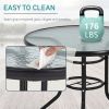32" Steel Easy To Assemble Outdoor Dining Table, Black