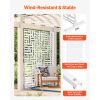 Metal Privacy Screen, 47" W x 76" H Outdoor Privacy Screens 3-Panel, Freestanding Outdoor Divider with Stand