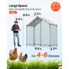 Large Metal Chicken Coop,6.6 x 3.3 x 6.6 ft, Walk-in Chicken Run House with Waterproof Cover & Sturdy Frame