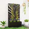 Metal Garden Bed with Trellis for Climbing Plants, Freestanding or Wall Mounted Flower Bed for Garden, Patio, Balcony