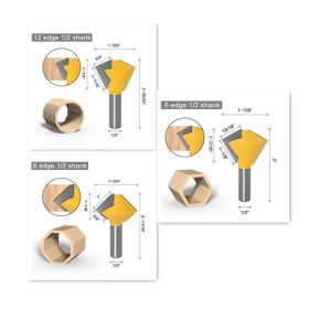 Bird's Mouth Router Bit (Option: Set-Q1pc)
