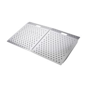 Threshold Ramp For Doorways, 29.5 X 24.3 In, Platform Aluminum Wheelchair Ramp, Non-Slip Door Threshold Ramps, 750 Lbs Load Capacity, For Home St (Option: default)