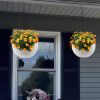 13.4 inch Self-Watering Hanging Rattan-Inspired Planter Large Capacity, Root-Rot Resistant Water Storage with Water Level Indicator