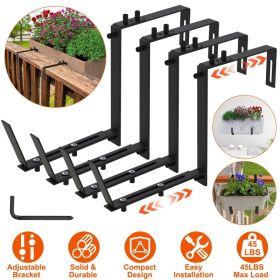 Adjustable Heavy-Duty Iron Planter Bracket - 6.1-11.6' Extendable Tray & 2.36-6.9' Two-Level Adjustable Hook (Option: Defaulttitle)